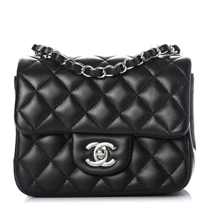 Chanel Lambskin Quilted Mini Square Flap Black 1 of 8