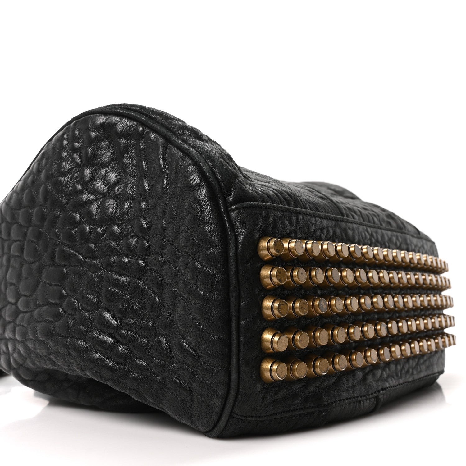 Alexander Wang Pebbled Lambskin Rocco Black Antique Brass Hardware 8 of 10