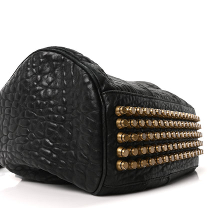 Alexander Wang Pebbled Lambskin Rocco Black Antique Brass Hardware 8 of 10