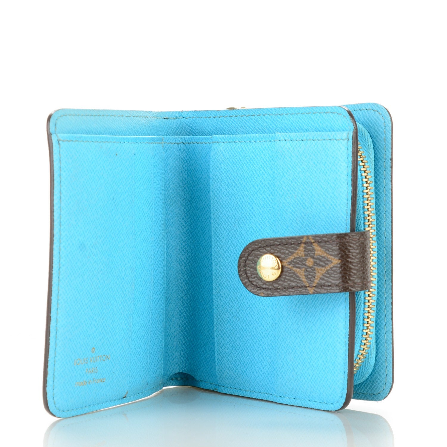 Louis Vuitton Monogram Groom Compact Zip Wallet Blue 5 of 8