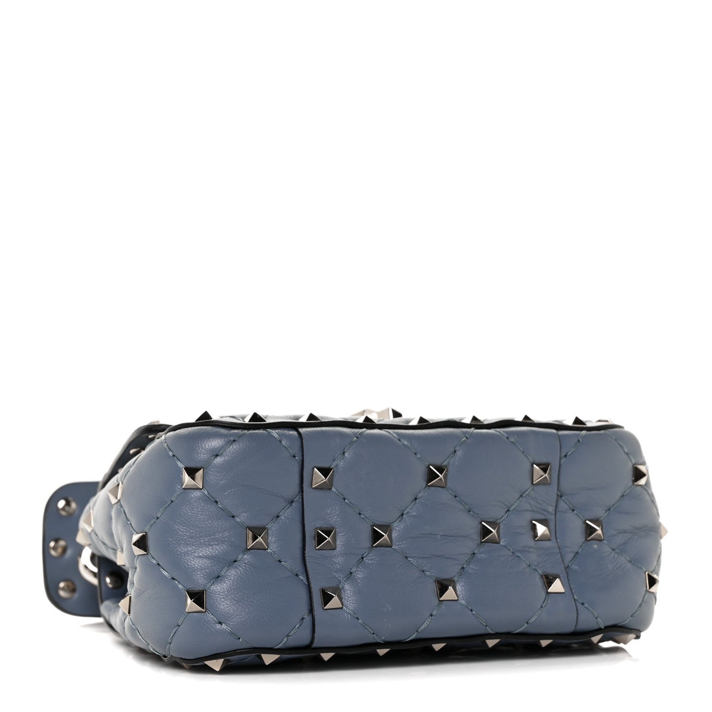 Nappa Micro Rockstud Spike Shoulder Bag Blue