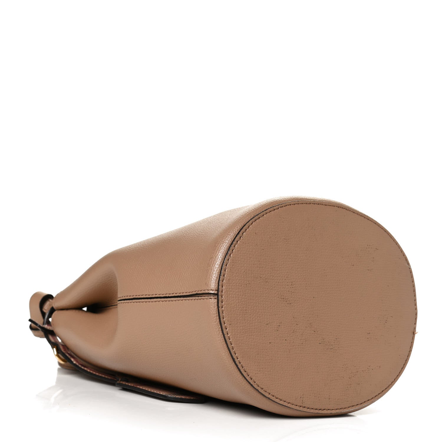 Burberry Calfskin Small Lorne Bucket Crossbody Natural 3 of 10