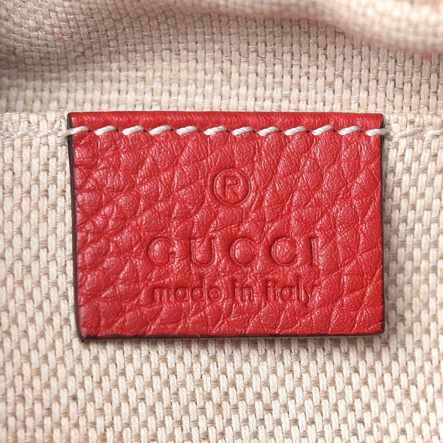 Gucci Pebbled Calfskin Small Soho Disco Bag Tabasco Red 6 of 9