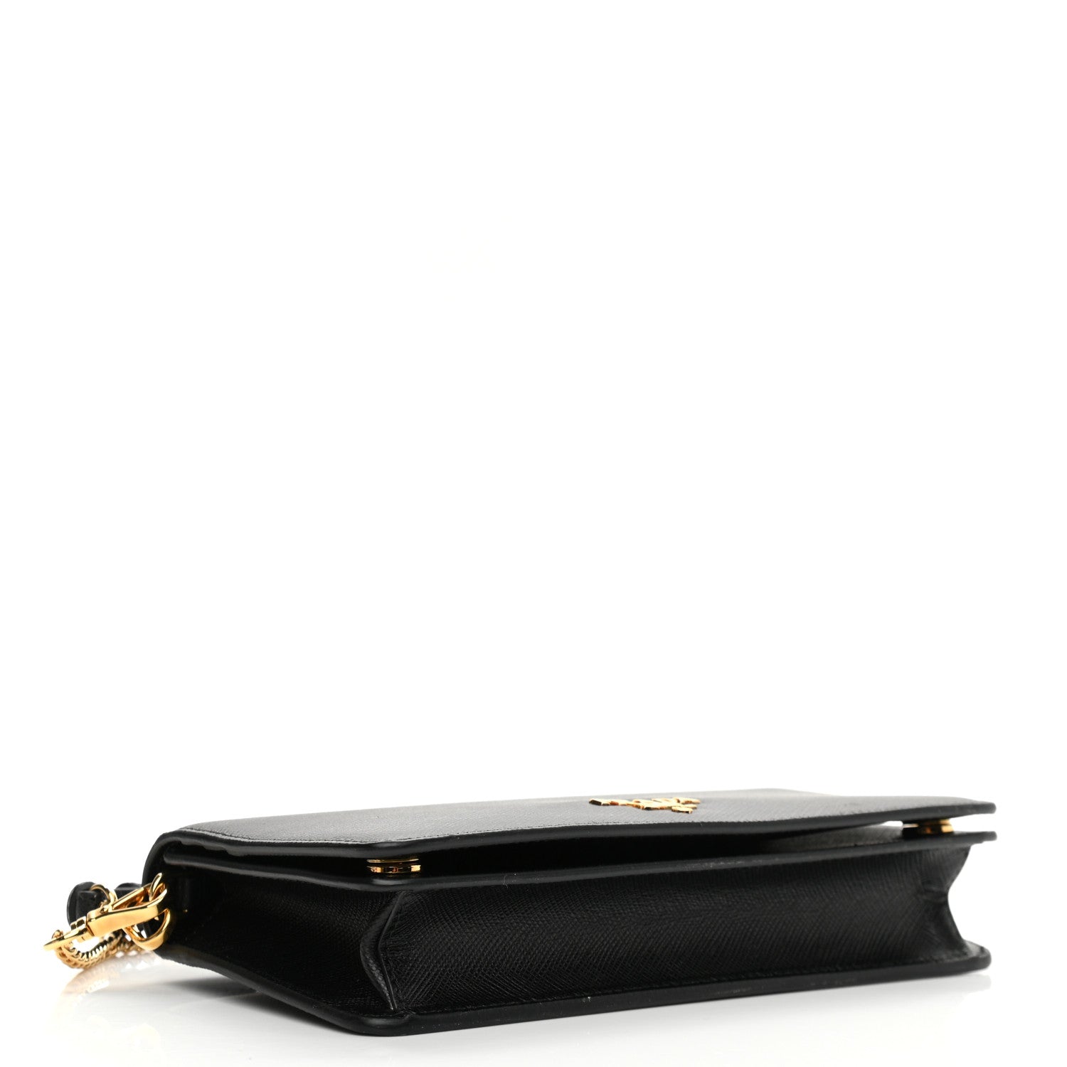 Prada Saffiano Metal Oro Mini Bag Black 4 of 10