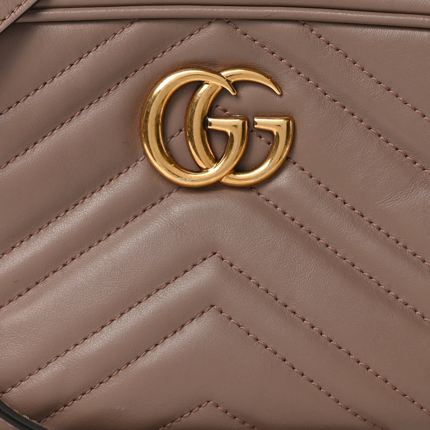 Calfskin Matelasse Mini GG Marmont Chain Shoulder Bag Porcelain Rose