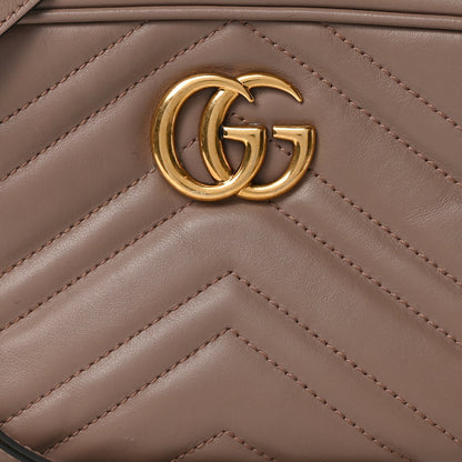 Gucci Calfskin Matelasse Mini GG Marmont Chain Shoulder Bag Porcelain Rose 8 of 14
