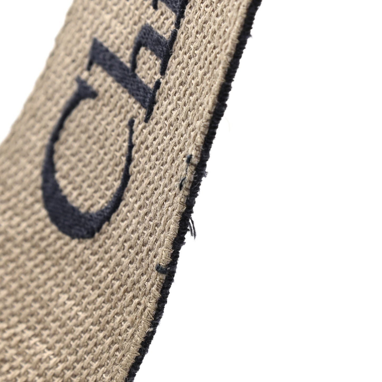 Canvas Embroidered Shoulder Strap Blue