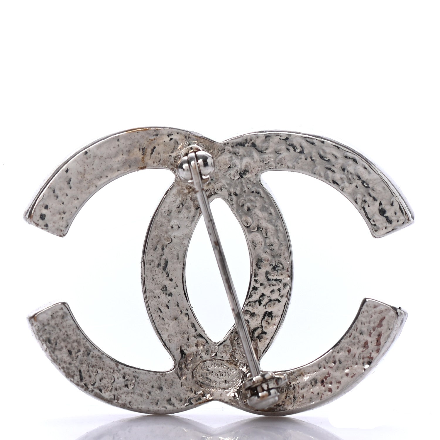 Chanel Pearl CC Brooch Pin Silver 3 of 4