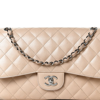 Chanel Caviar Quilted Jumbo Double Flap Beige Clair 8 of 13