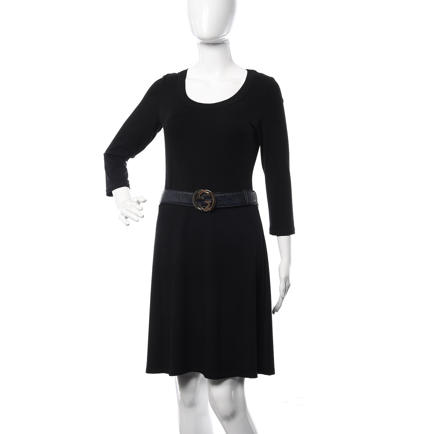 Guccissima Interlocking G Belt 85 34 Navy