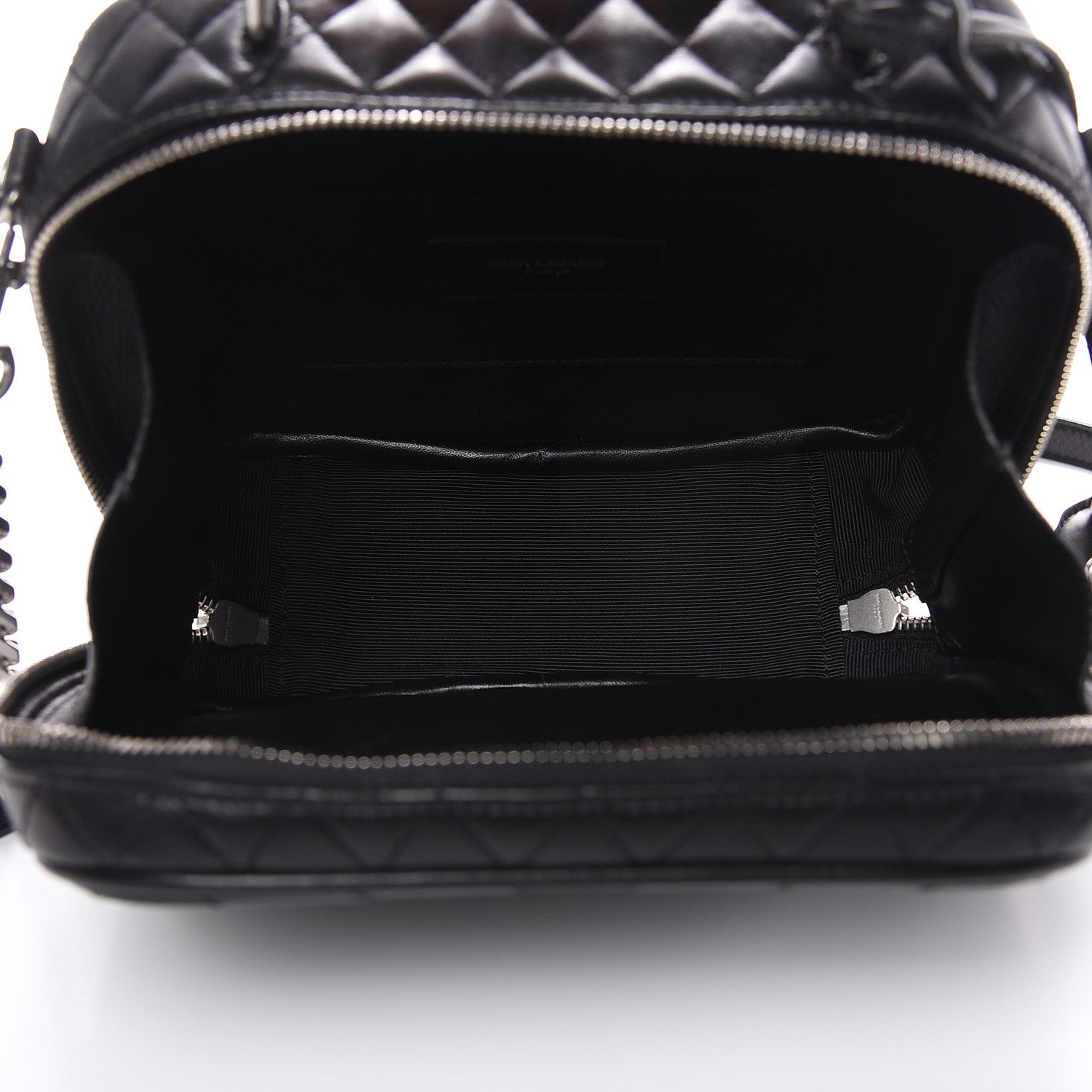Saint Laurent Lambskin Matelasse Chevron Lunchbox Bag Black 5 of 8