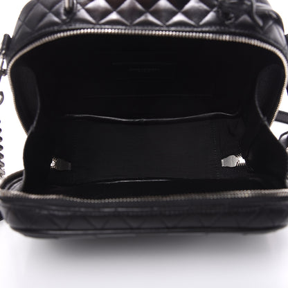Saint Laurent Lambskin Matelasse Chevron Lunchbox Bag Black 5 of 8