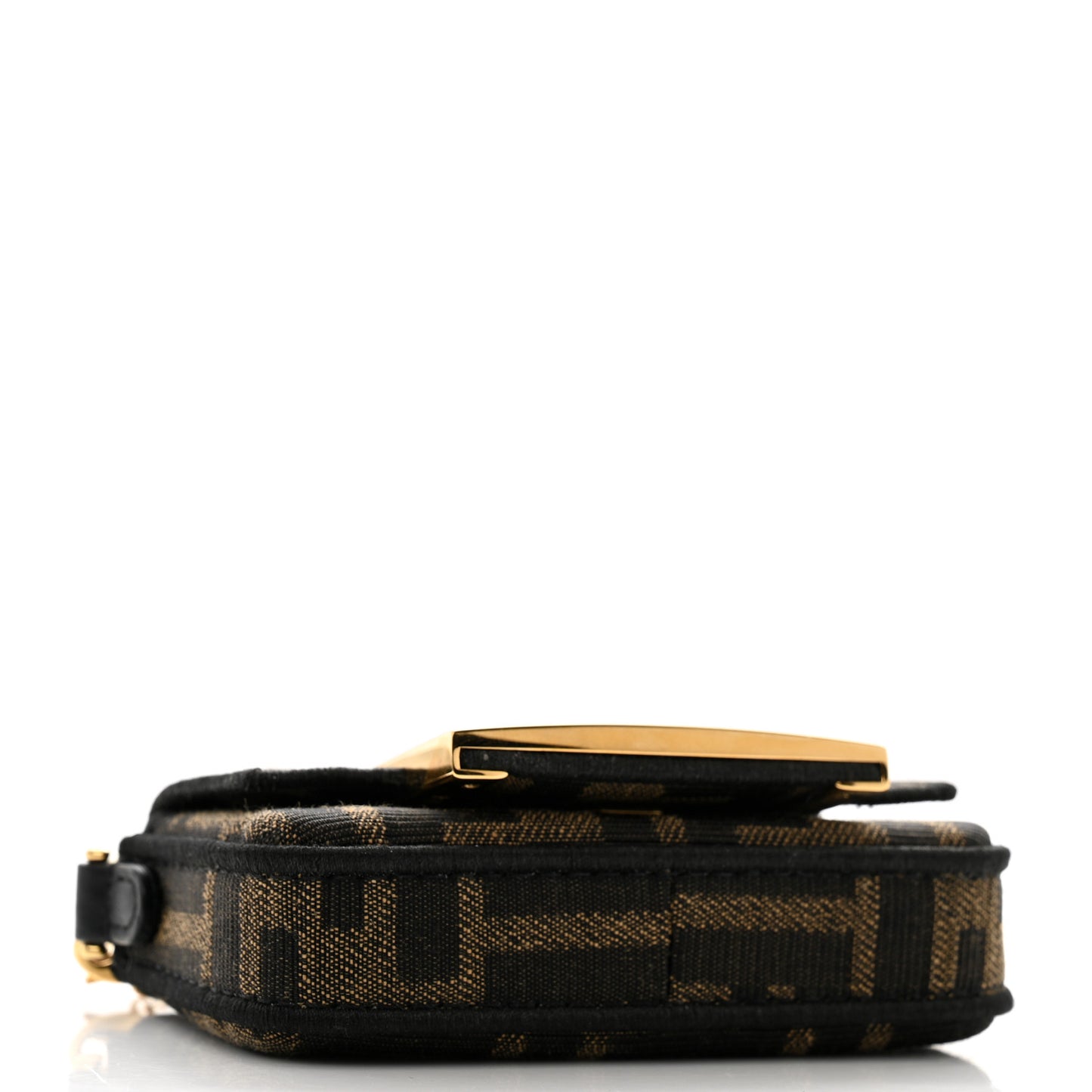 Fabric Jacquard FF 1974 Nano Baguette Charm Tobacco Moro Black