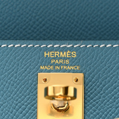 Hermes Epsom Kelly Sellier 25 New Blue Jean 5 of 10