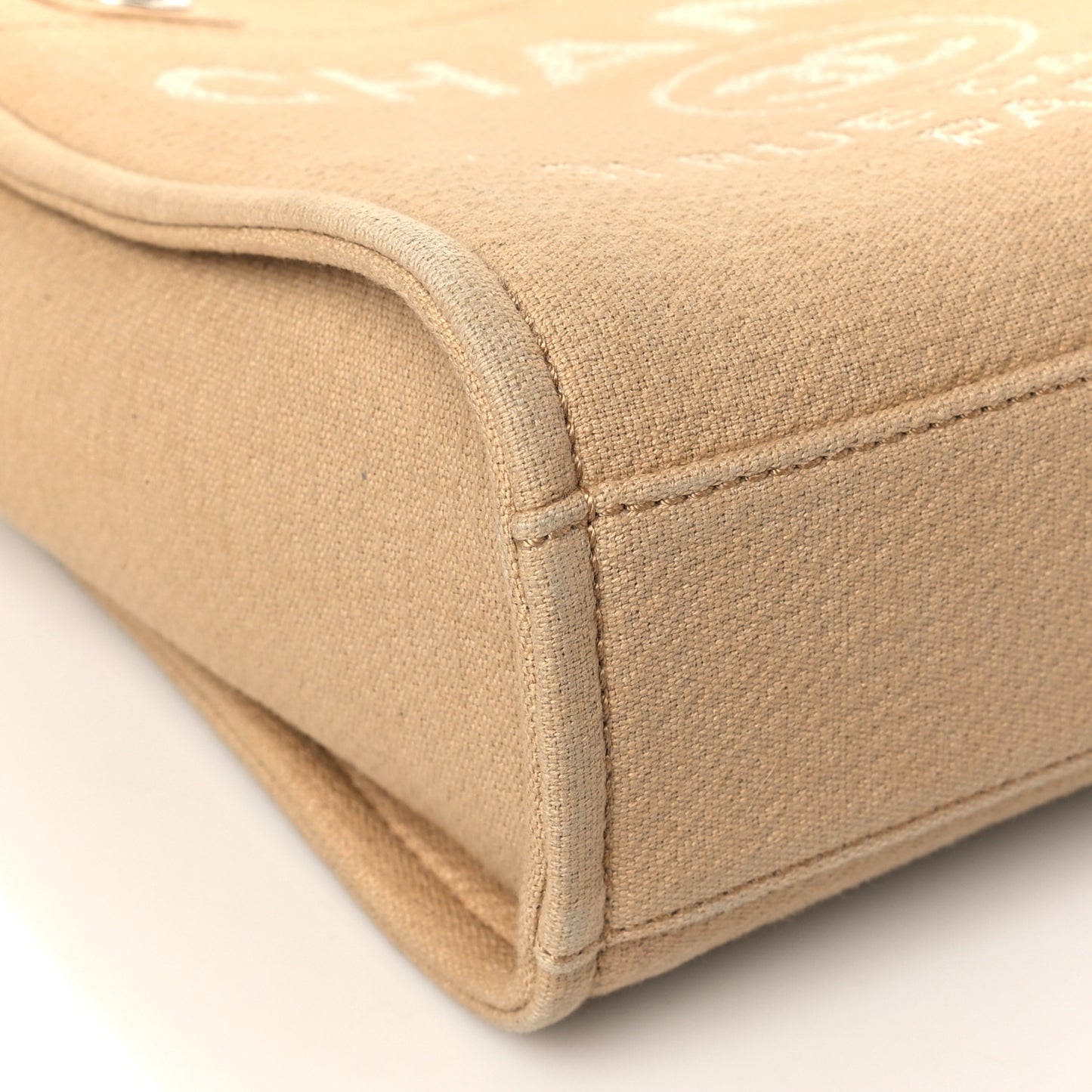 Canvas Mini Deauville Tote Beige