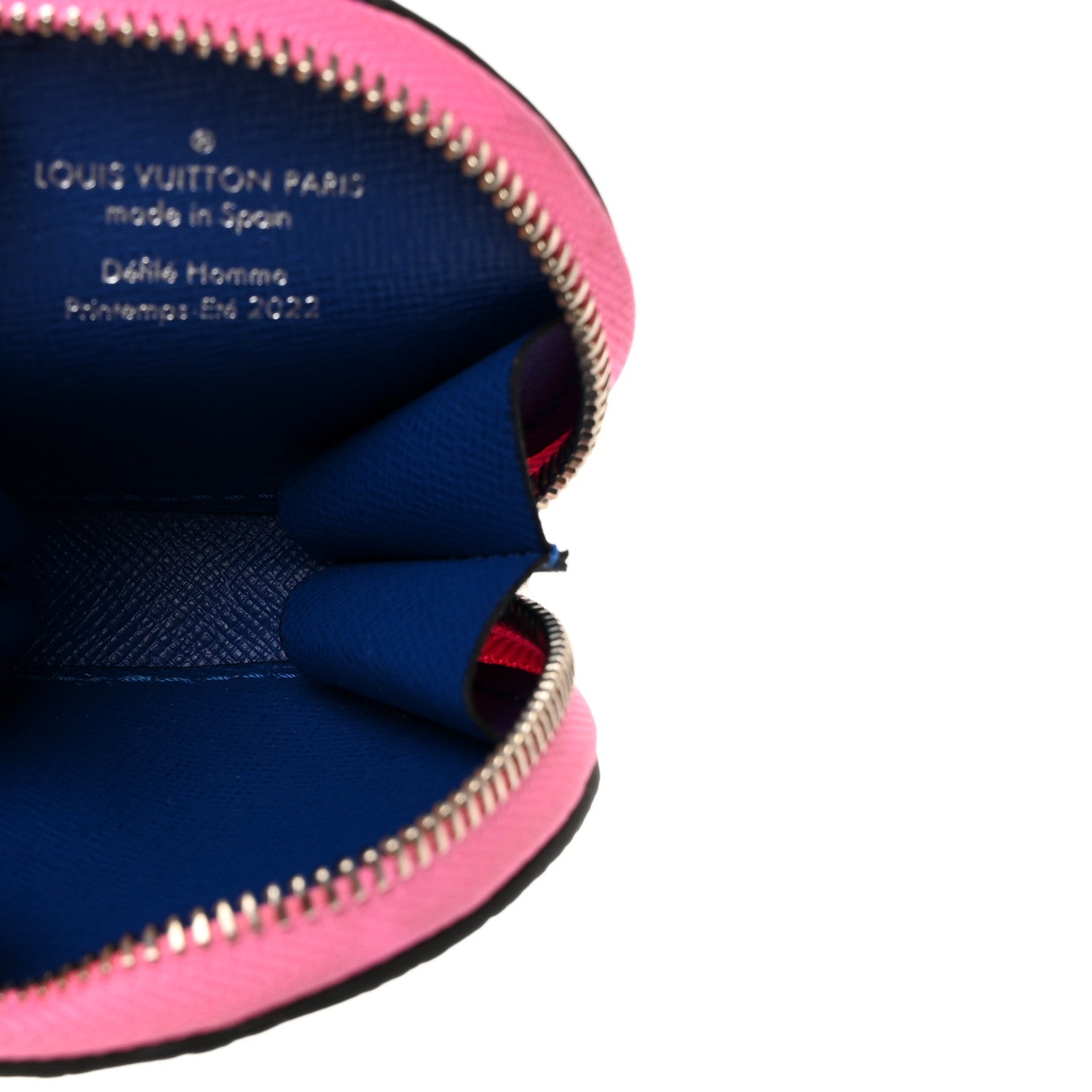 Louis Vuitton Taurillon Illusion Trio Coin Purse Bleu Rose 5 of 6