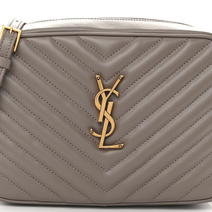 Saint Laurent Calfskin Matelasse Monogram Lou Camera Bag Greyish Brown 7 of 9