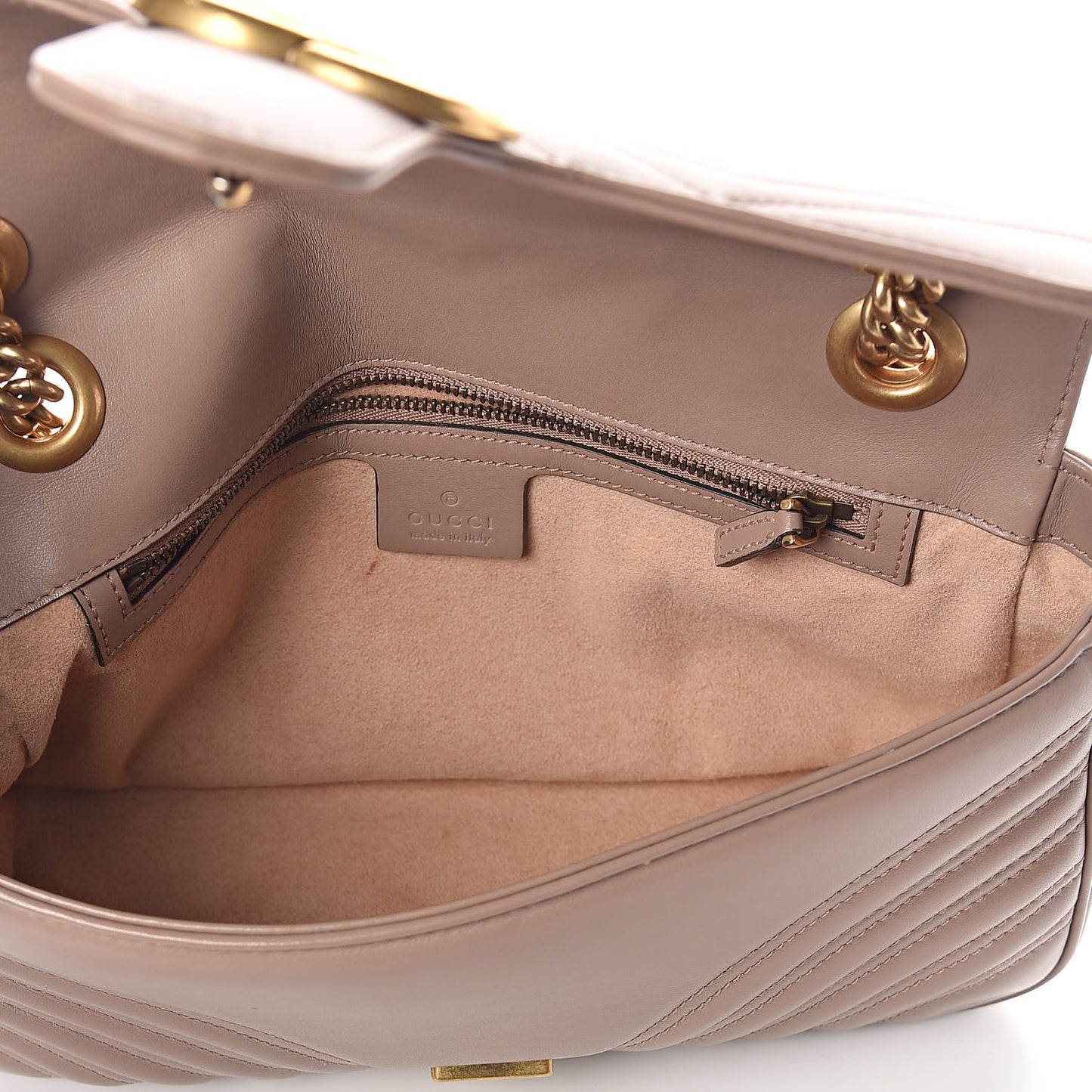 Calfskin Matelasse Small GG Marmont Shoulder Bag Porcelain Rose