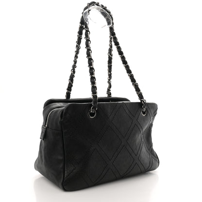 Chanel Calfskin Small Diamond Stitch Tote Black 3 of 10
