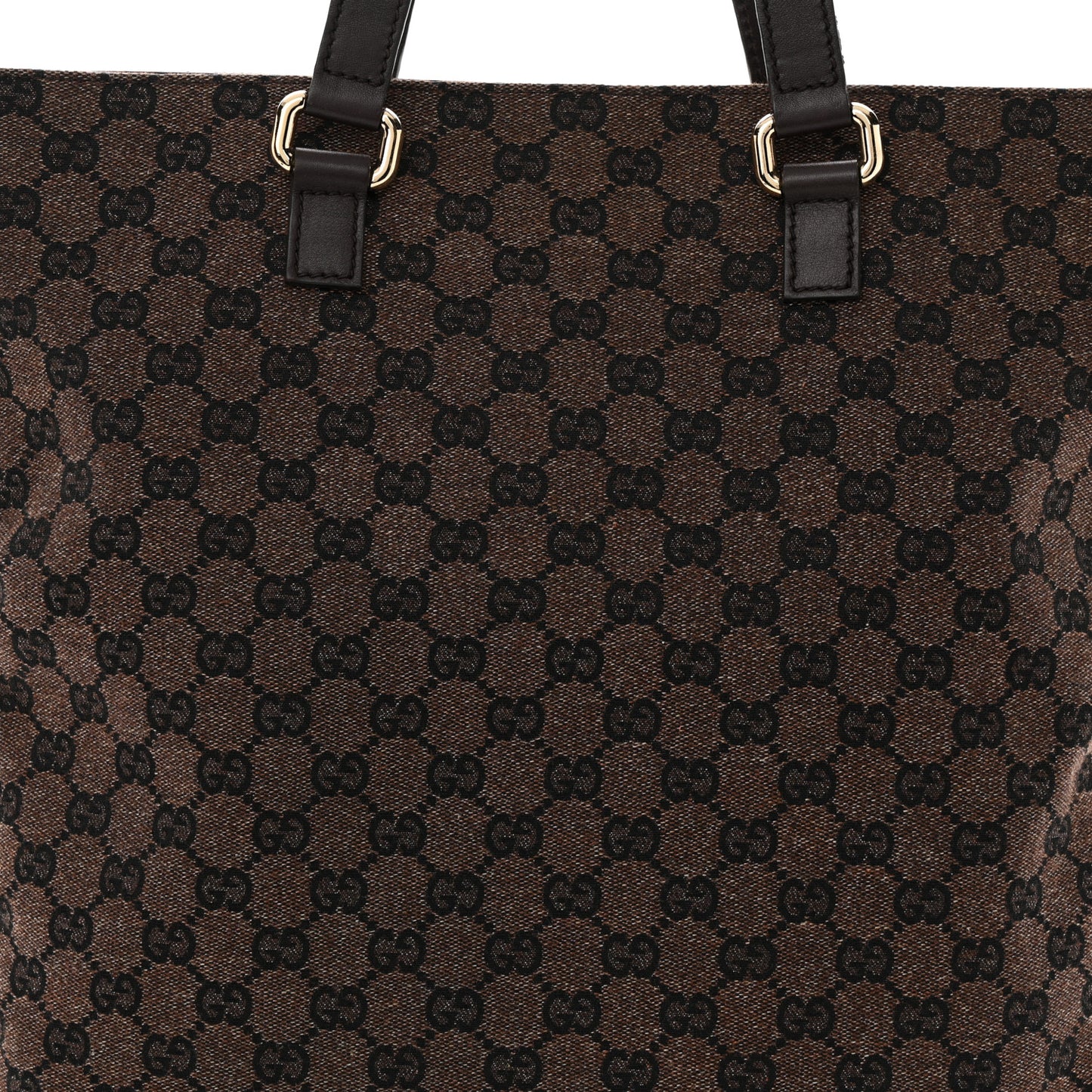 Calfskin Canvas Monogram Flat Vertical Tote Brown