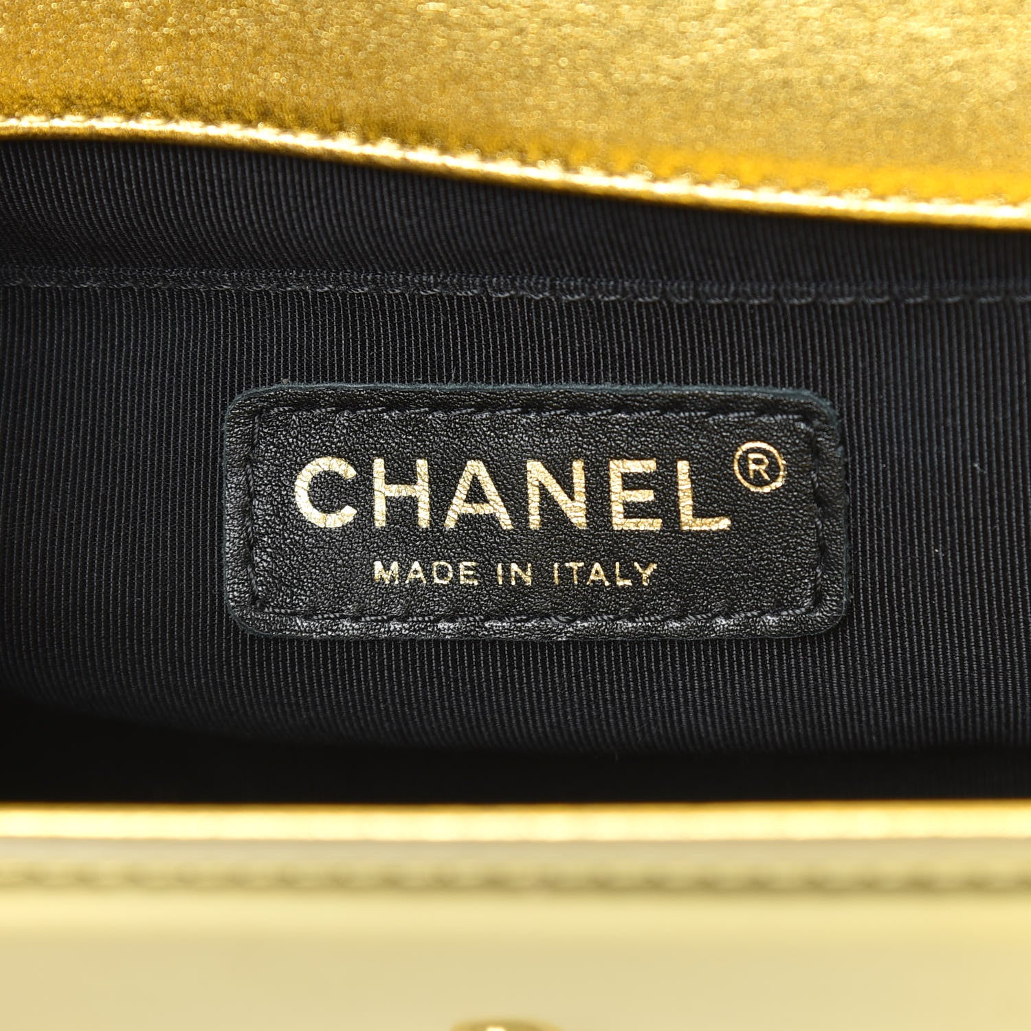 Chanel Metallic Patent Calfskin Quilted Small Boy Flap Gold 6 of 9