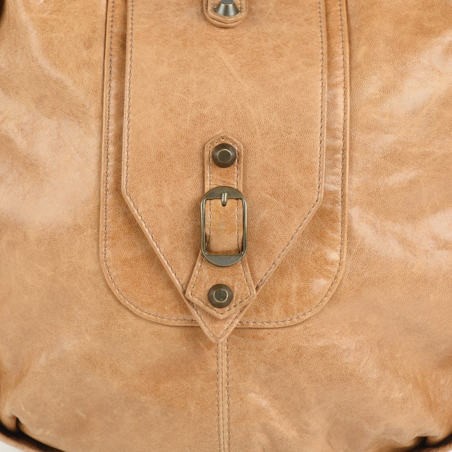 Chevre Classic Hardware Shrug Hobo Caramel
