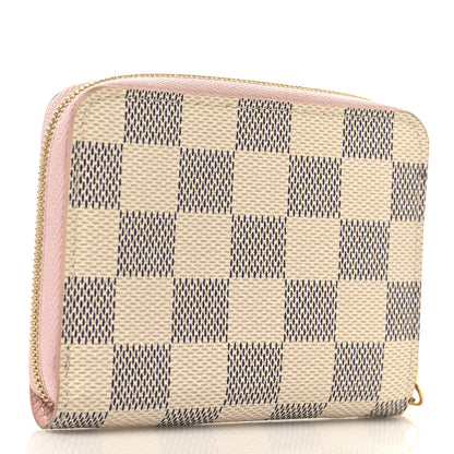 Louis Vuitton Damier Azur Zippy Coin Purse Rose Ballerine 3 of 6