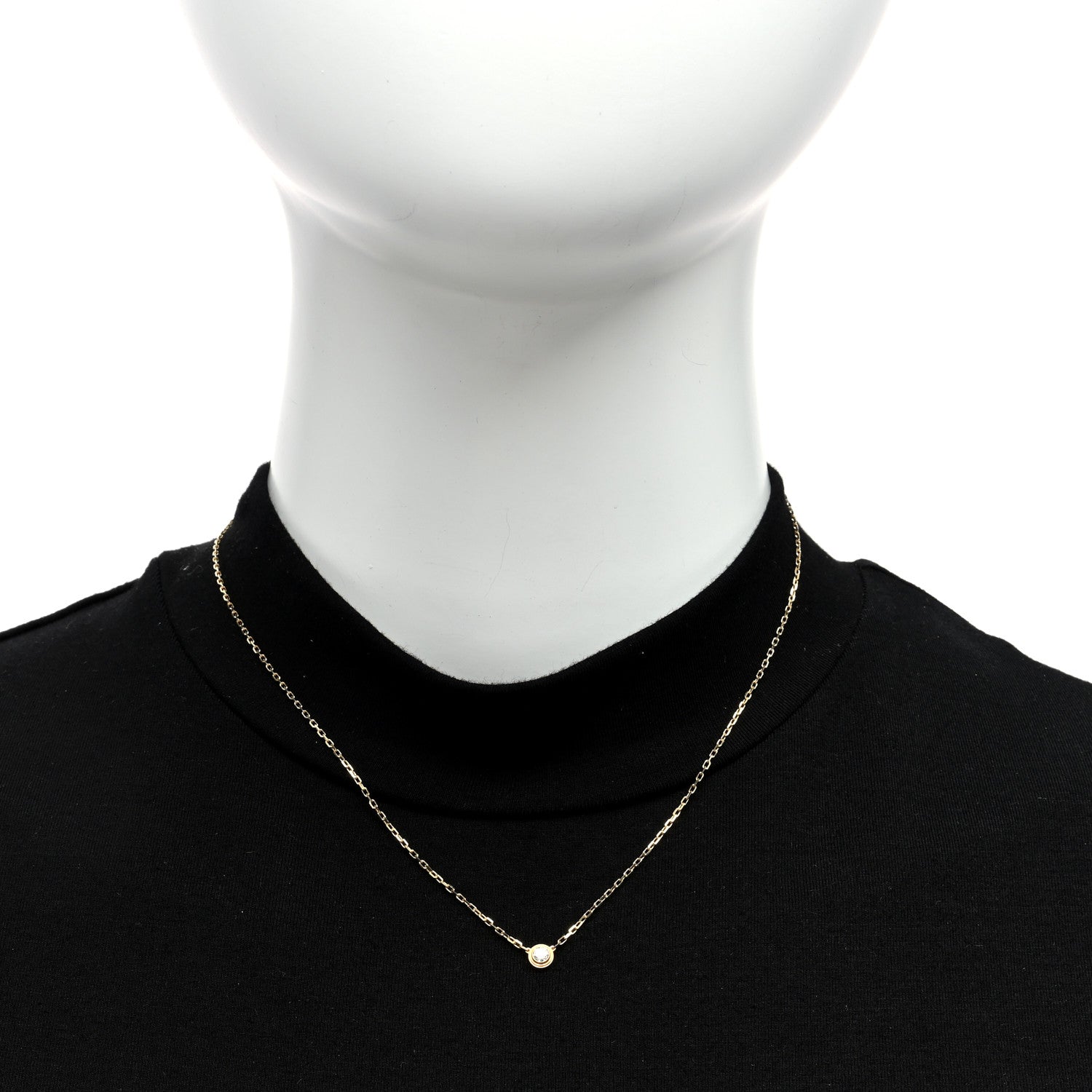 Cartier 18K Yellow Gold Diamond SM D'Amour Pendant Necklace 2 of 4