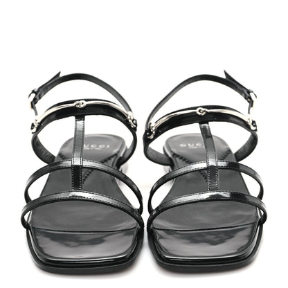 Gucci Calfskin Horsebit Divine Slingback Sandals 38 Black 3 of 9