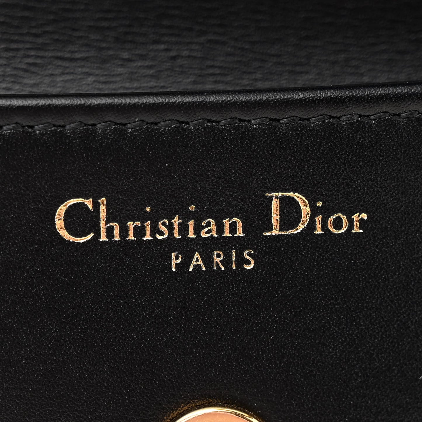 Smooth Calfskin Medium Diordouble Chain Bag Black