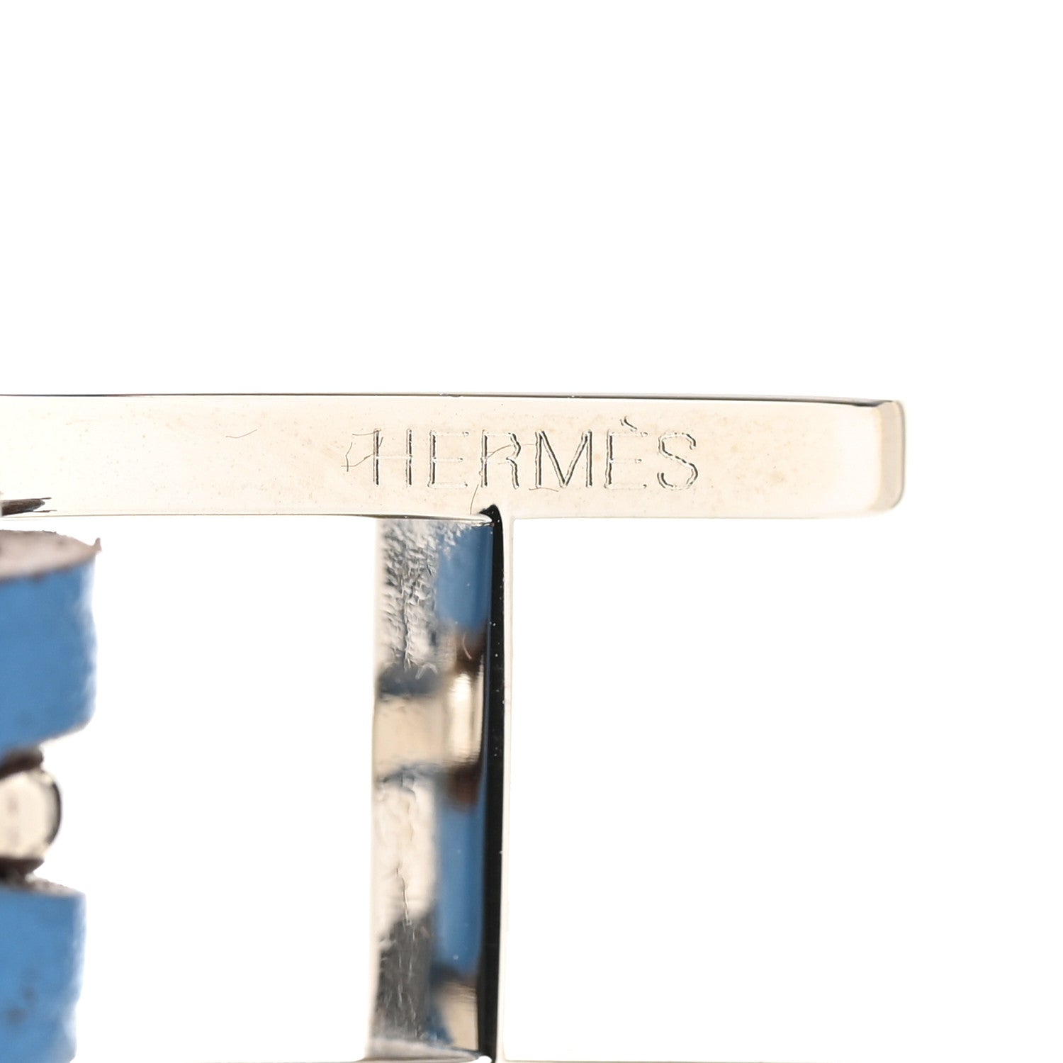 Hermes Swift Epsom Hapi Triple Tour Wrap Bracelet M Bleu Hydra Gold 5 of 8