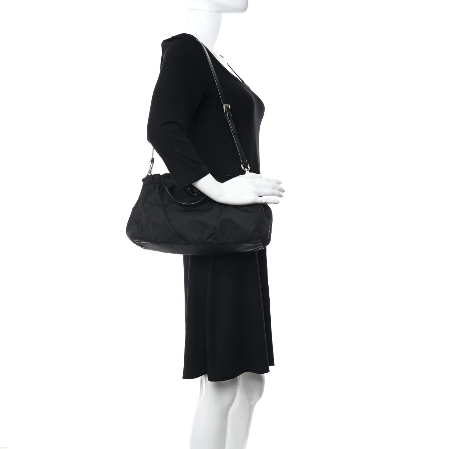 Tessuto Nylon Shoulder Bag Black