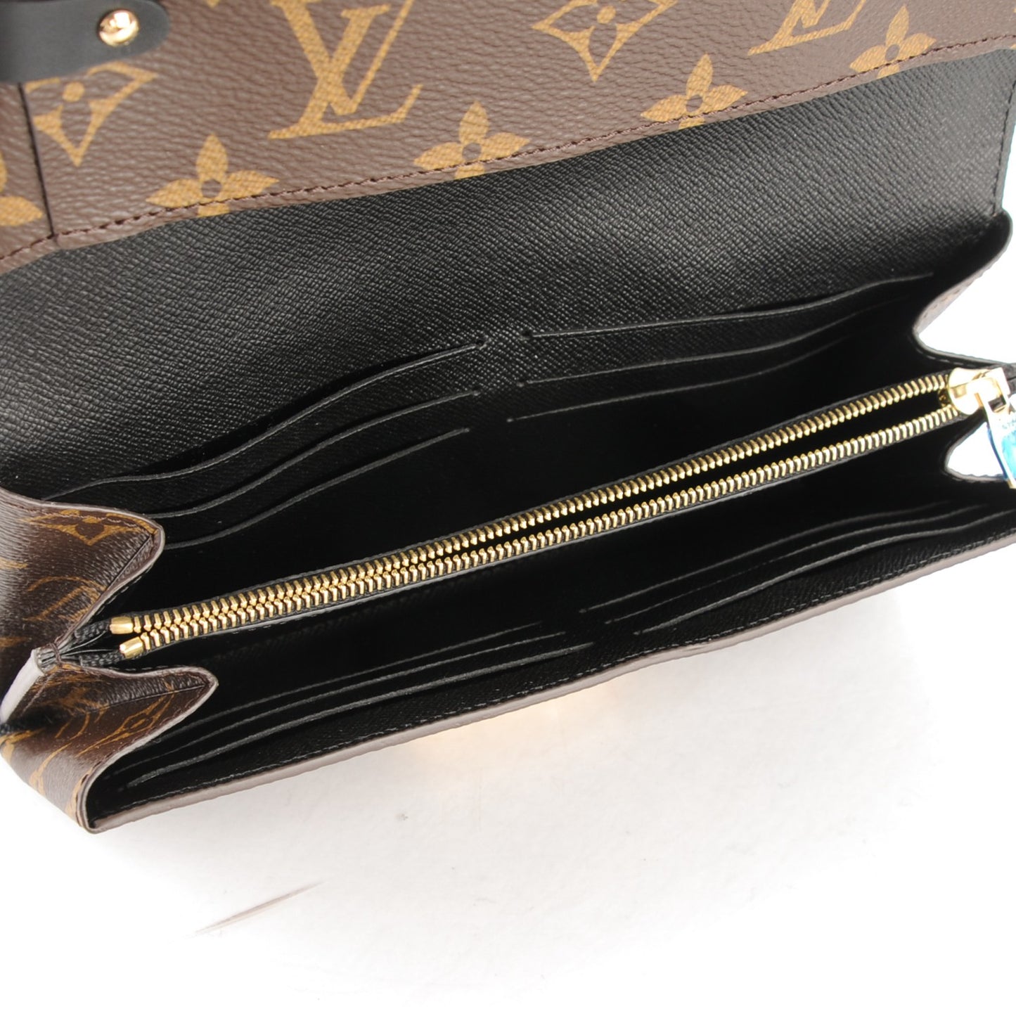 Monogram Triangle Wallet Black