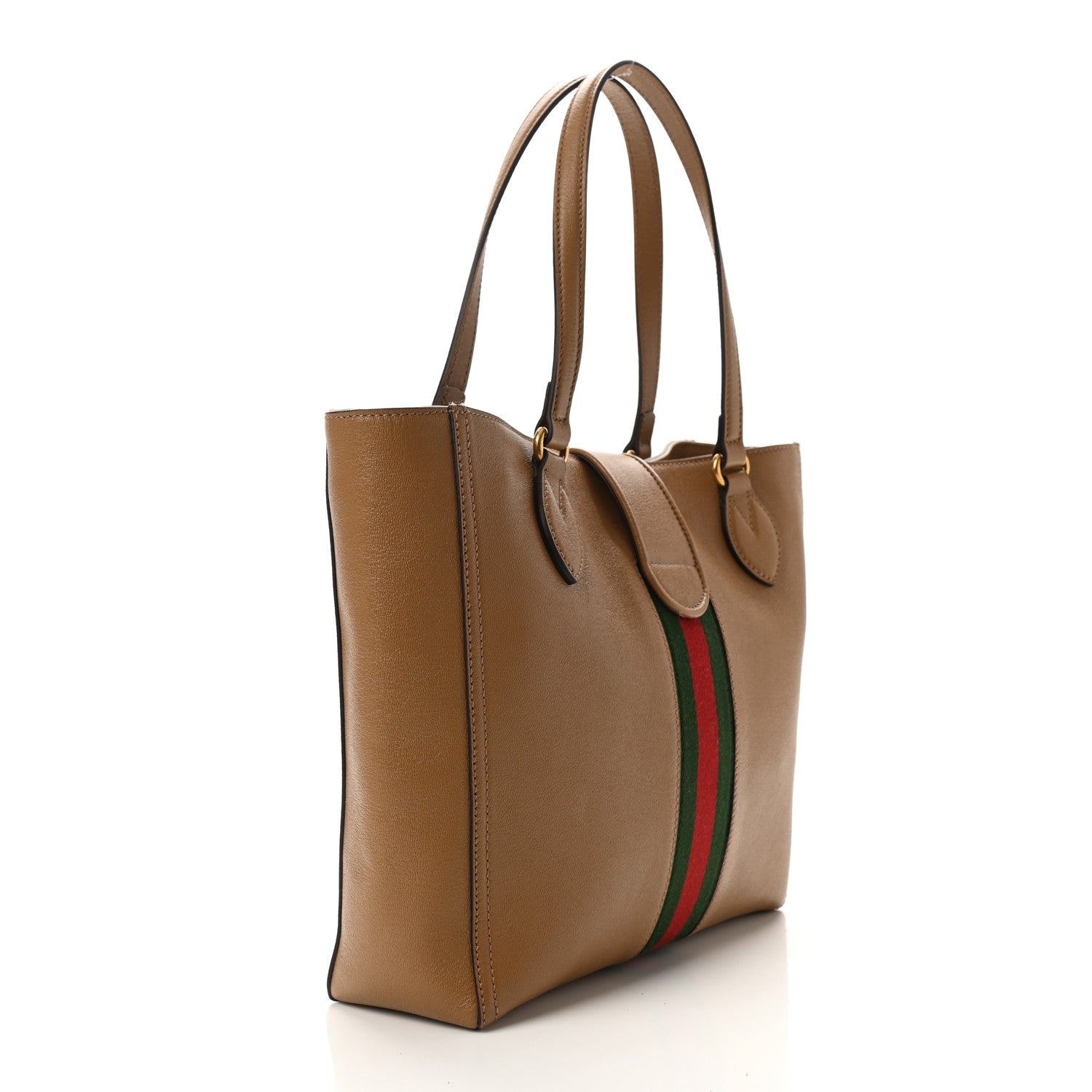 Gucci New Sakai Calfskin Lux Web Small Dahlia Tote Quartz Beige 3 of 10