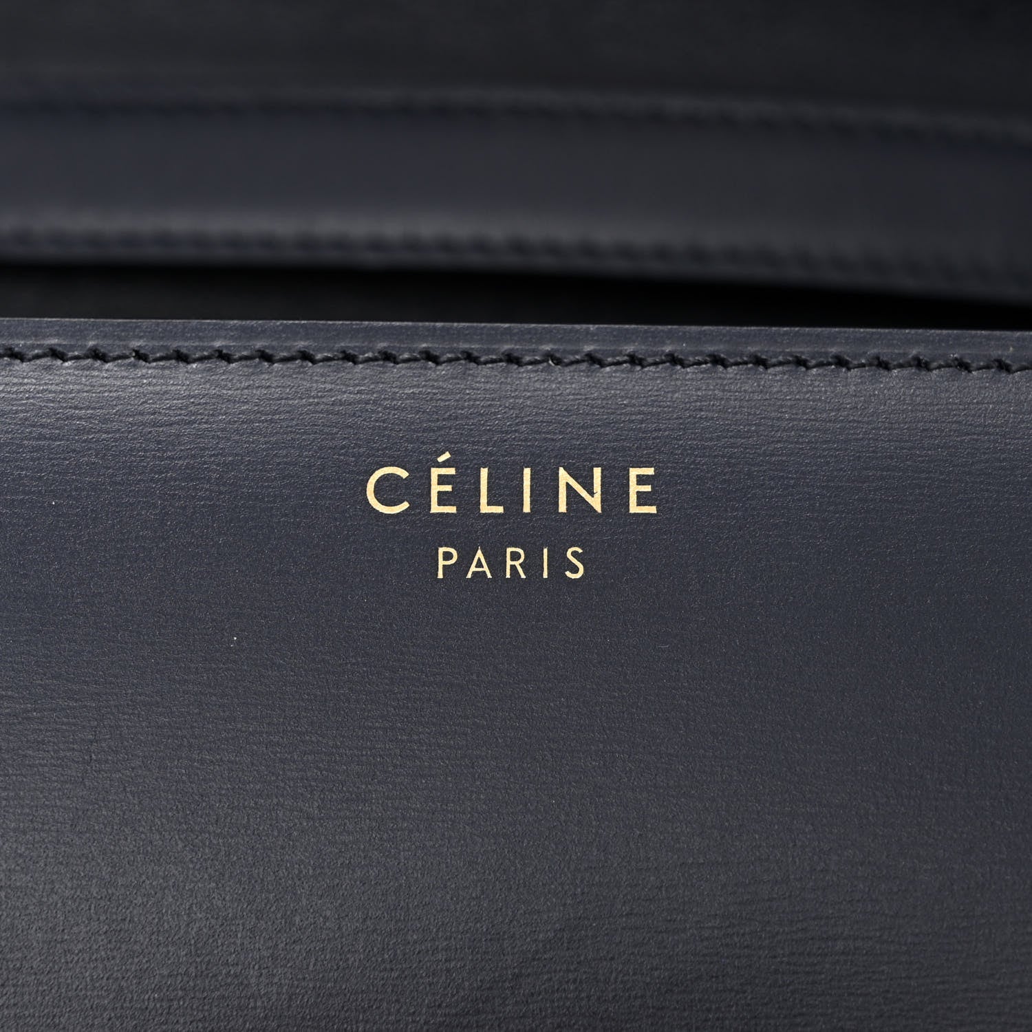 Celine Smooth Calfskin Medium Classic Box Flap Bag Dark Blue 6 of 13