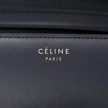 Celine Smooth Calfskin Medium Classic Box Flap Bag Dark Blue 6 of 13