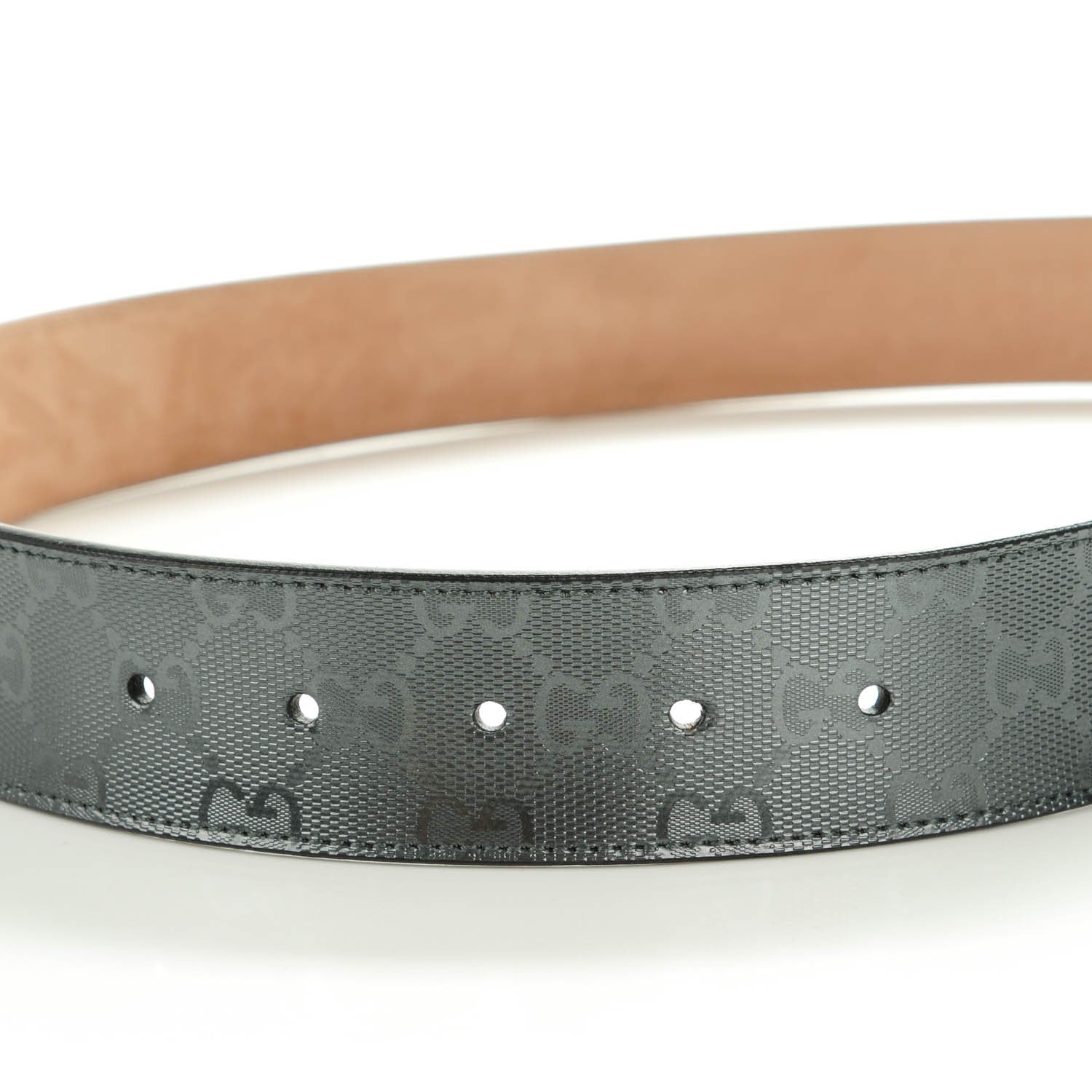 Gucci Imprime Monogram Interlocking G Belt 90 36 Black 4 of 6