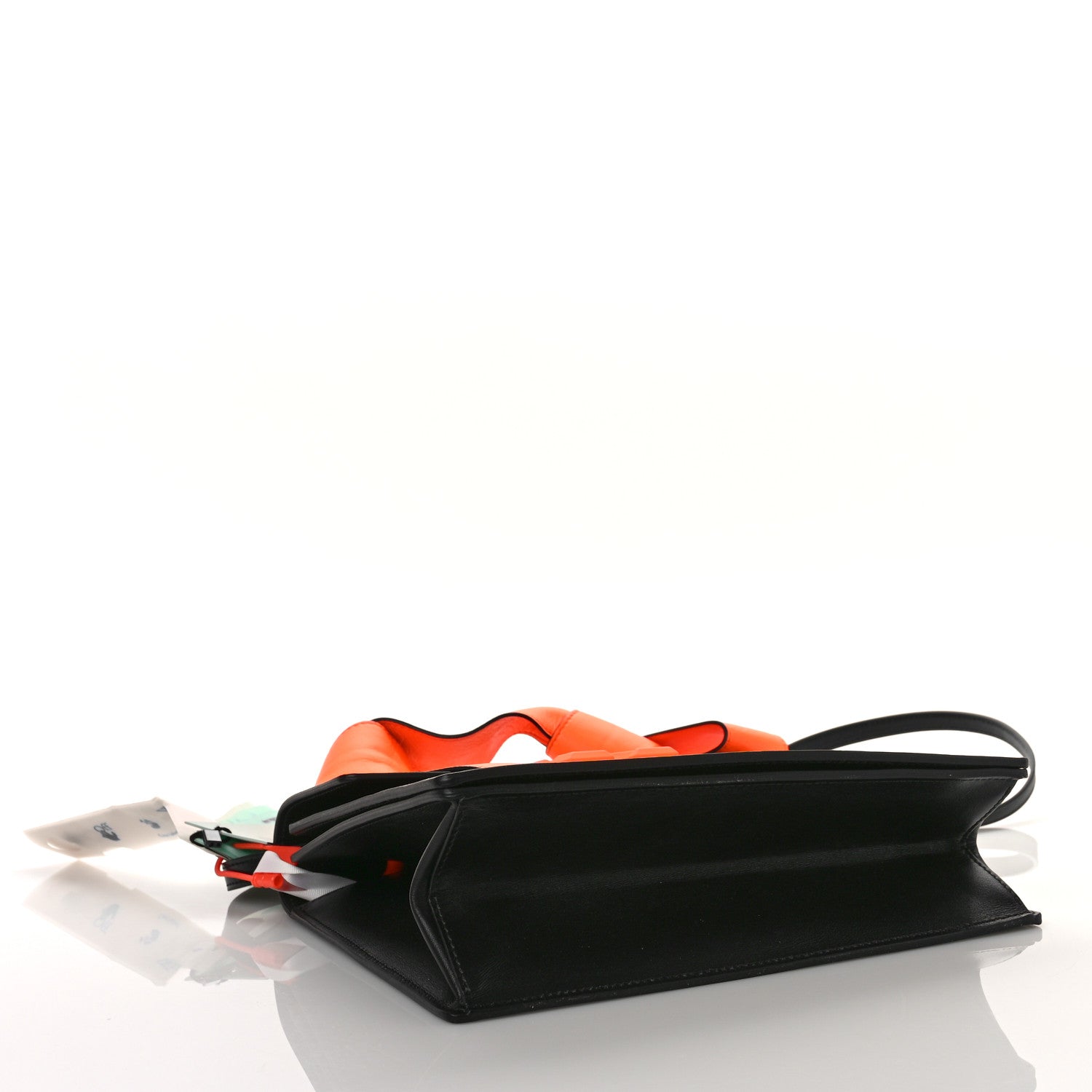 Off-White Calfskin Jitney 1.4 Bag Black Orange 4 of 9