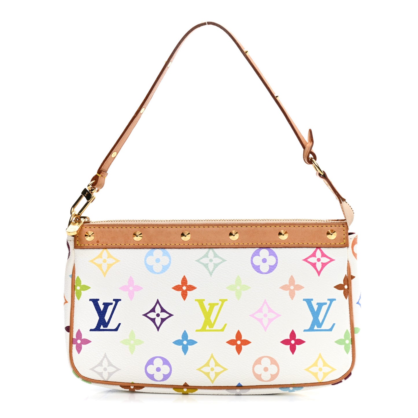 Monogram Multicolor Pochette Accessories White