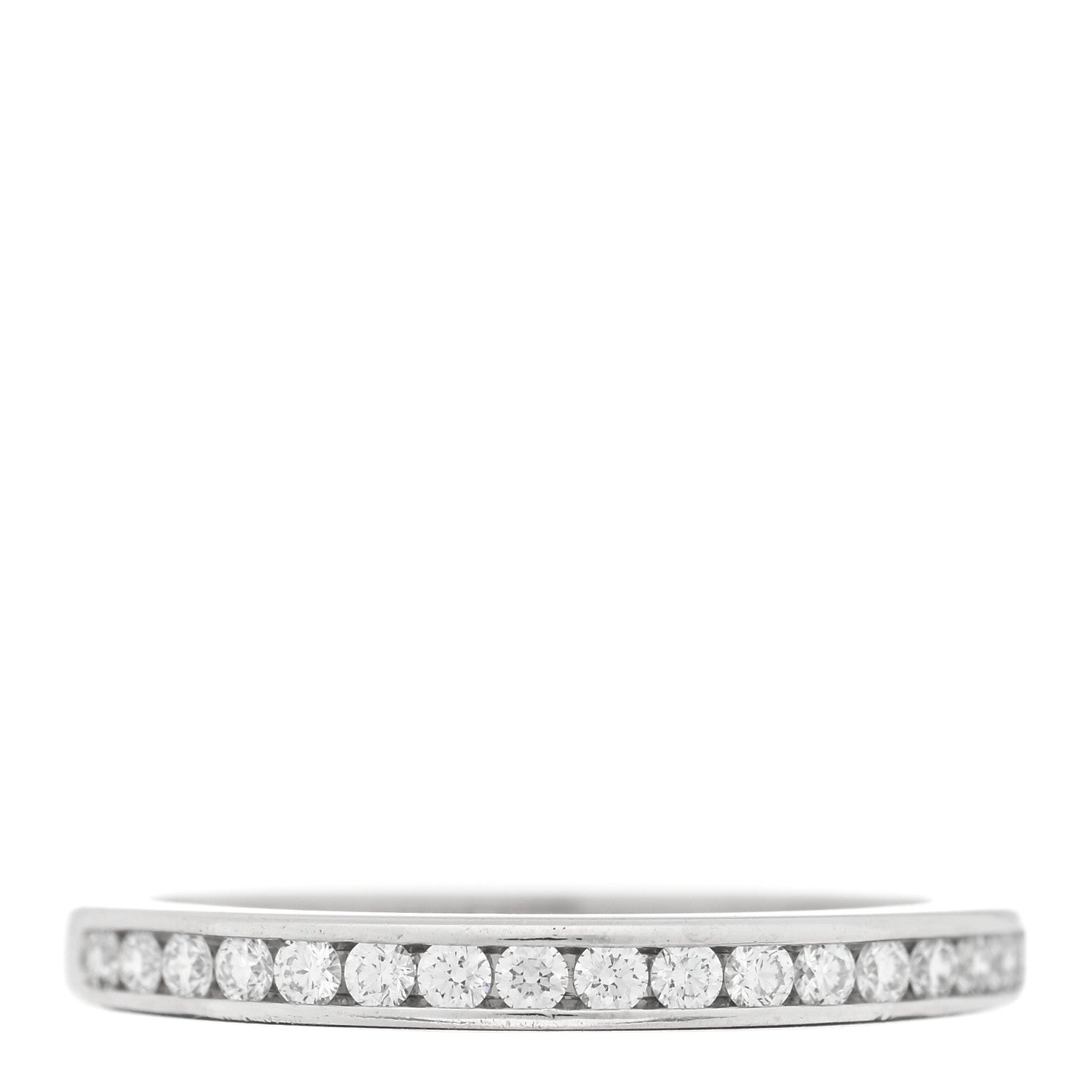 Tiffany Platinum Diamond 2.5mm Half Circle Wedding Band Ring 49 5 1 of 5