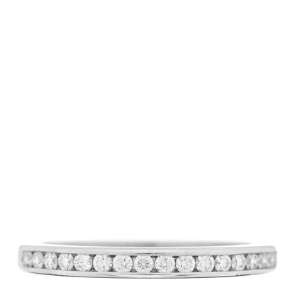 Tiffany Platinum Diamond 2.5mm Half Circle Wedding Band Ring 49 5 1 of 5