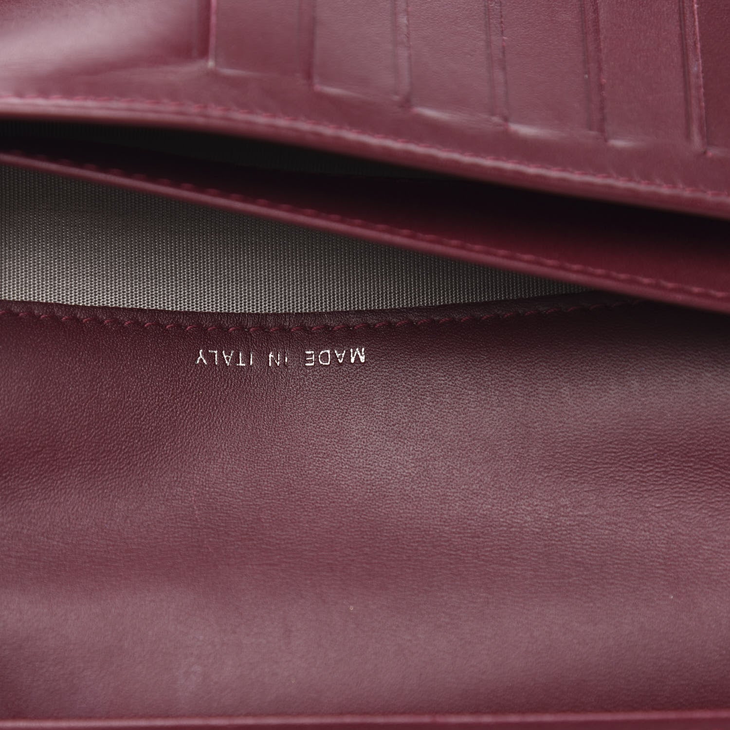 Chanel Patent Quilted Brilliant Yen Wallet Burgundy 7 of 10