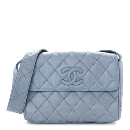 Chanel Lambskin Quilted CC Messenger Light Blue 1 of 11