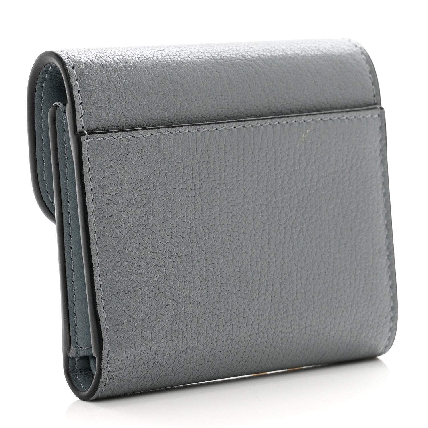 Christian Dior Goatskin Saddle Lotus Wallet Gray 3 of 6