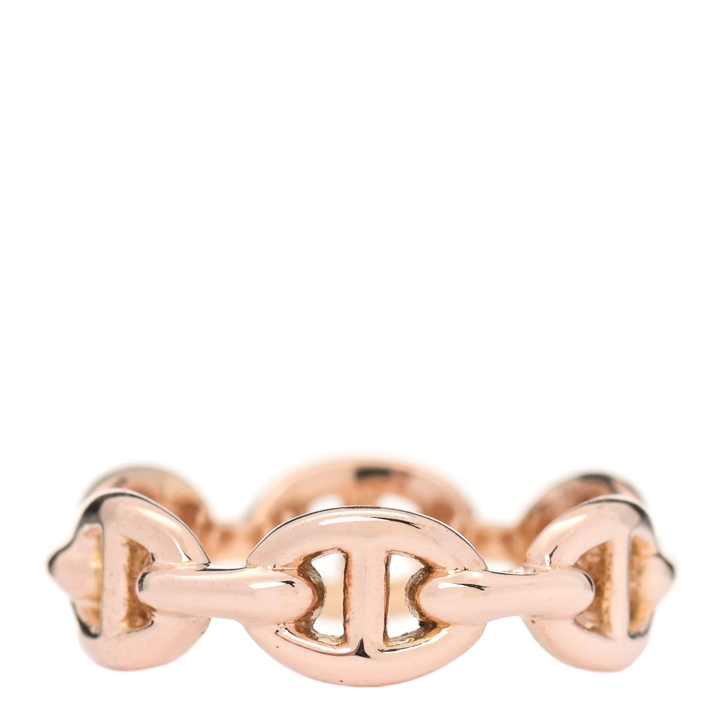 18K Rose Gold PM Chaine D'Ancre Enchainee Ring 52 6
