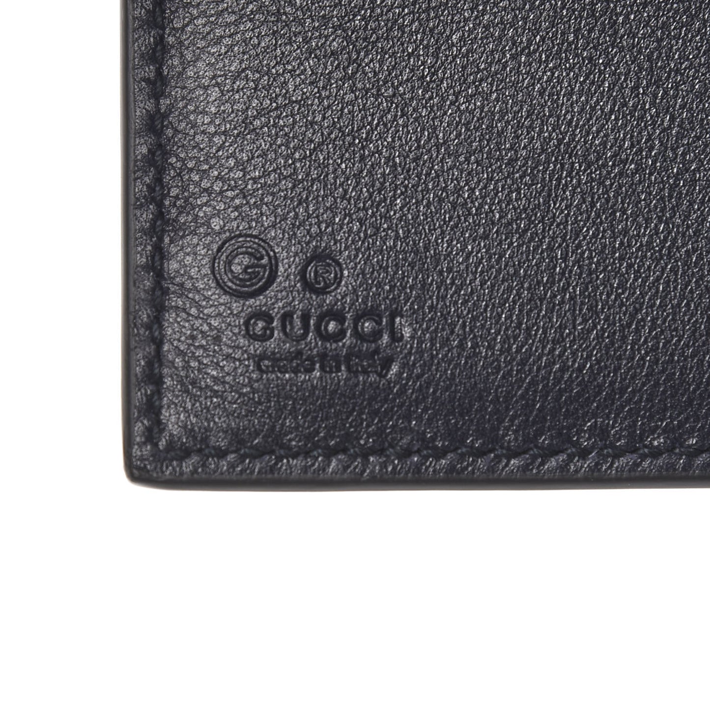 Microguccissima Bi-Fold Wallet Navy Blue