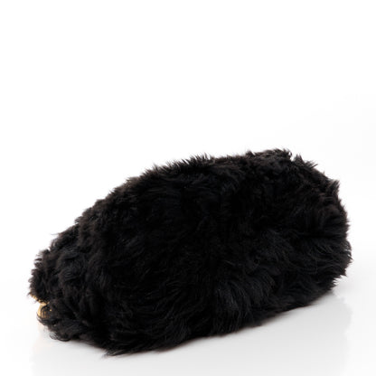 Bottega Veneta Shearling Lambskin The Pouch Chain Black 4 of 11