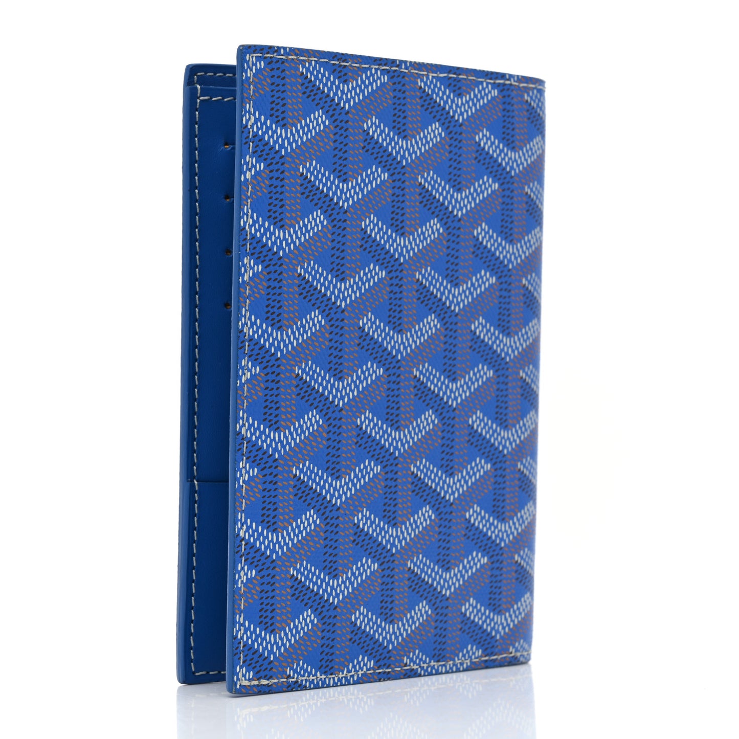 Goyardine Grenelle Passport Wallet Sky Blue