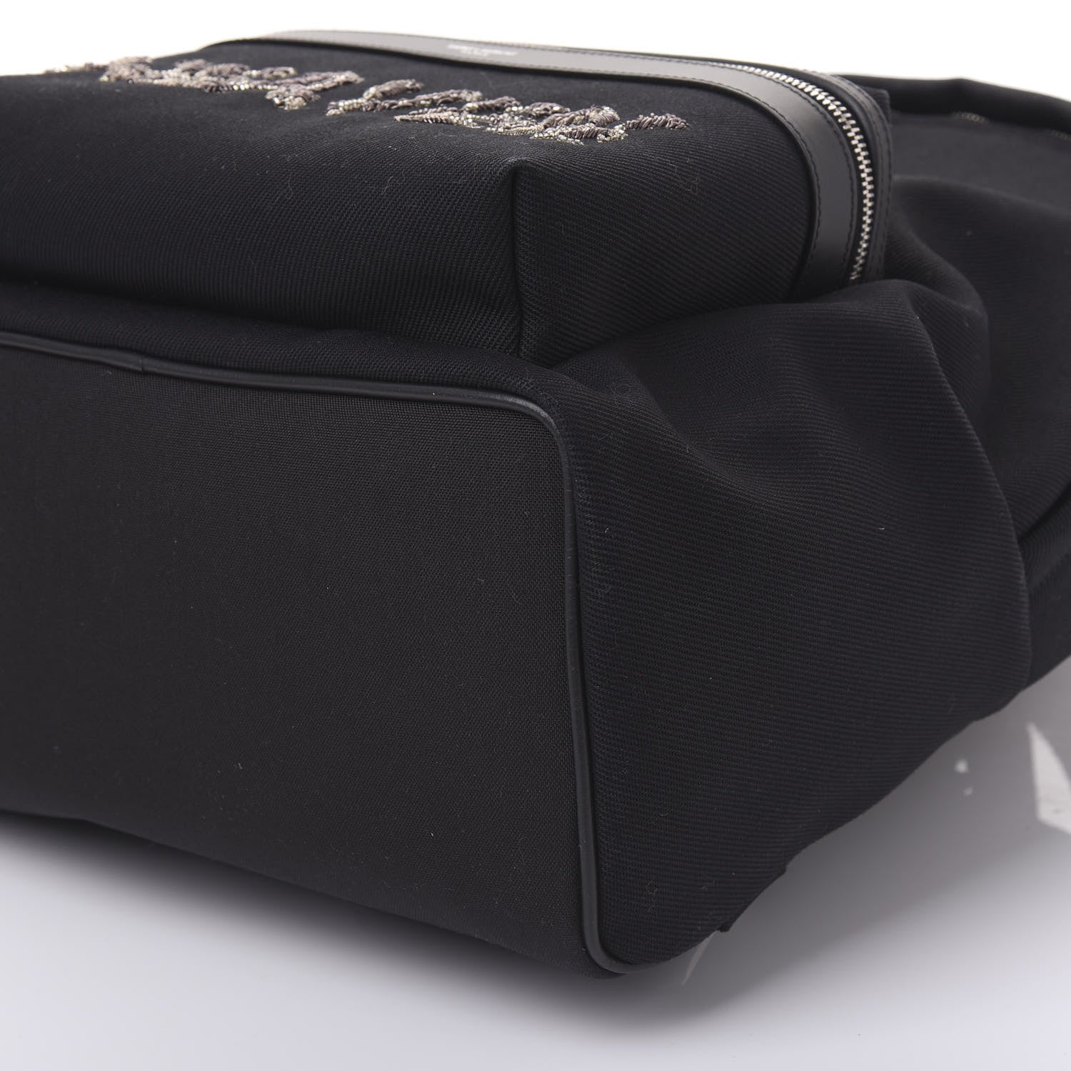 Saint Laurent Canvas Signature Heaven Embroidered City Backpack Black 6 of 10