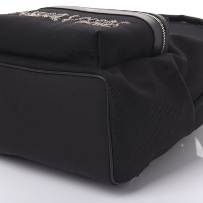 Saint Laurent Canvas Signature Heaven Embroidered City Backpack Black 6 of 10